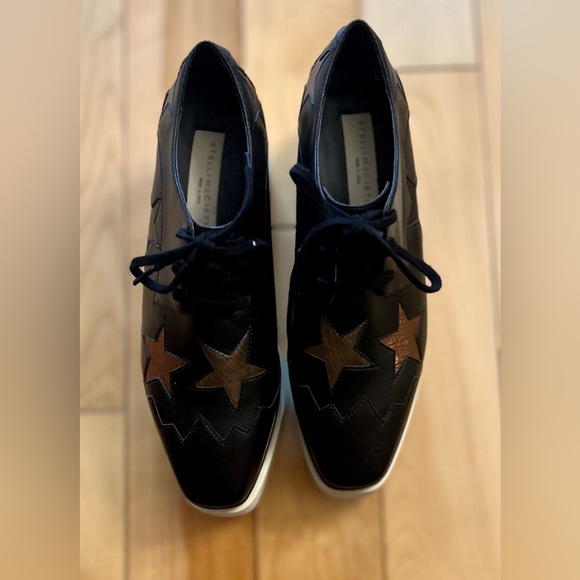 Stella McCartney black and bronze Elyse platform sneakers - Picture 5 of 13